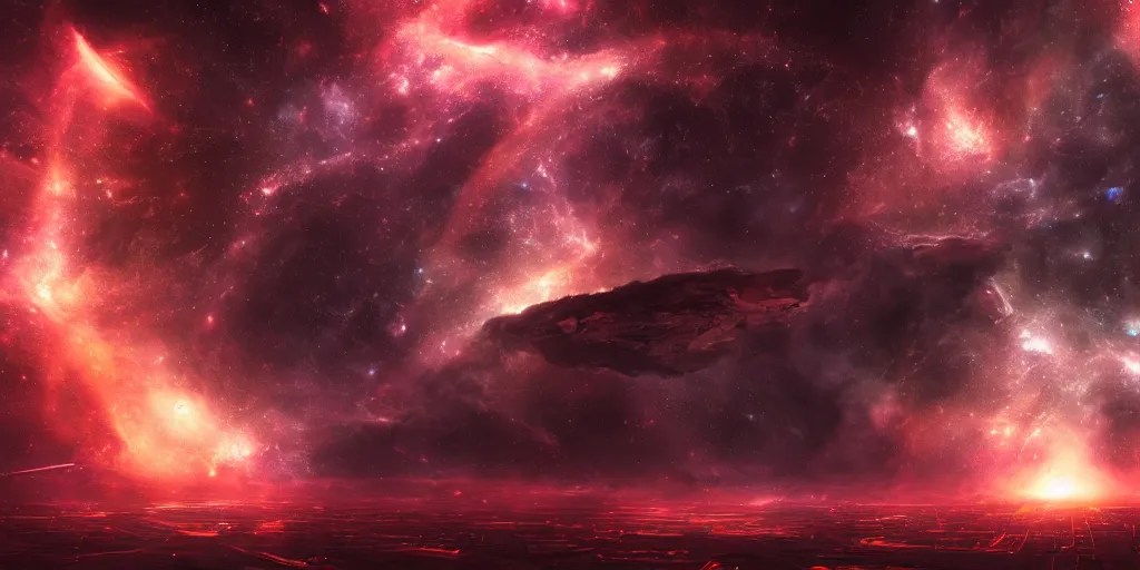 a dark cosmic city, gloomy, dark, stars, galaxies, Stable Diffusion