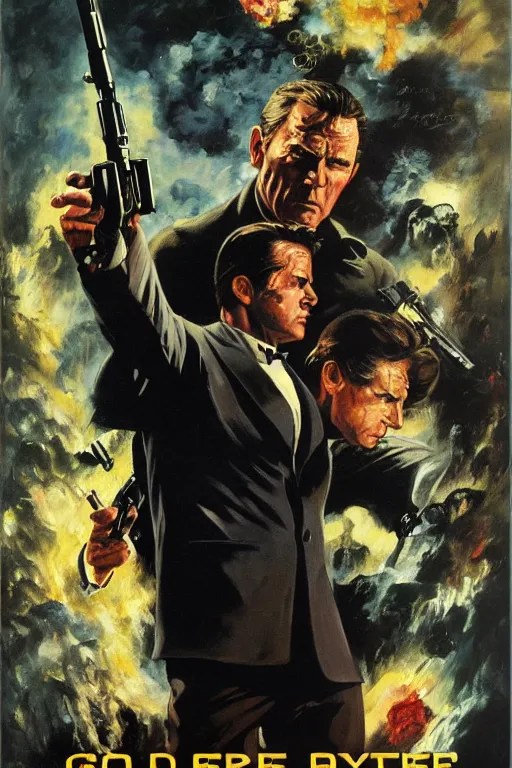 Movie poster of 007 Goldeneye, Highly Detailed, Stable Diffusion