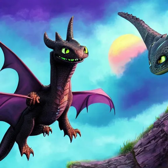 High definition quality picture of toothless the Stable Diffusion OpenArt