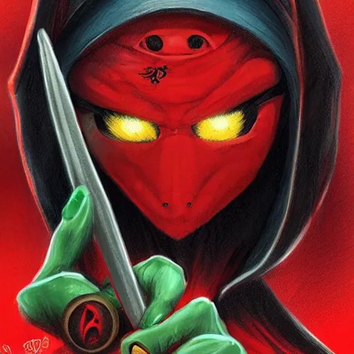 ninja, chalk, digital art, fantasy, magic, trending on Stable