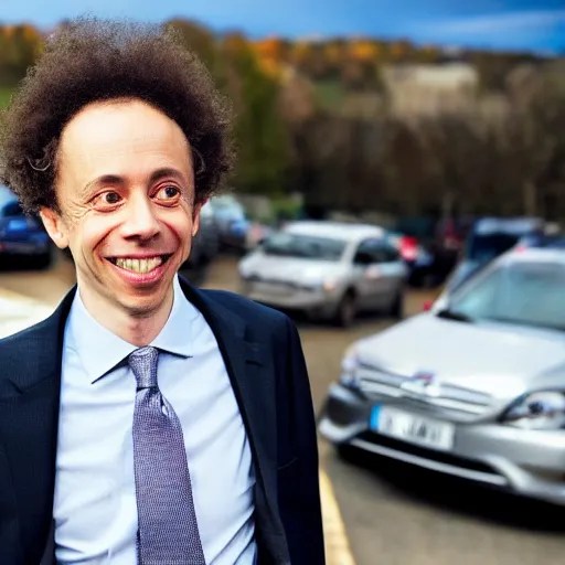 malcolm gladwell happily driving a car stuck in traffic Stable Diffusion OpenArt