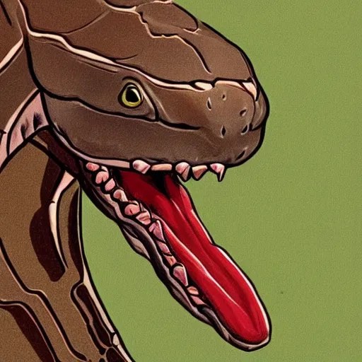 a close up illustration of an aggressive copperhead Stable Diffusion