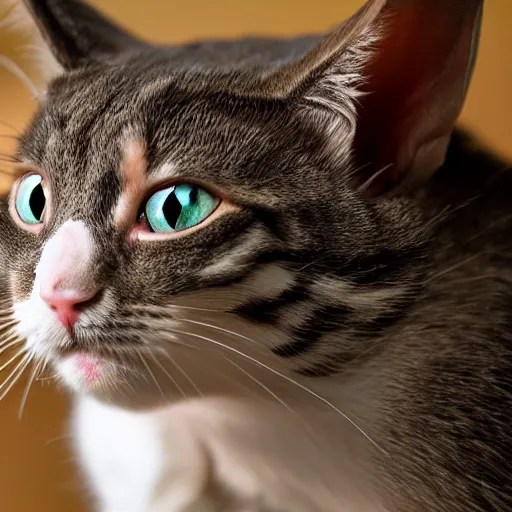 a cross between a cat and a rabbit, photography, f / 1 Stable