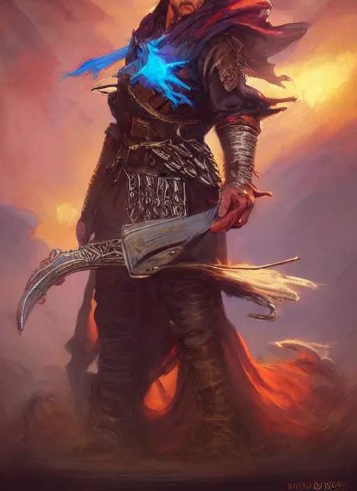 gunslinger, dndbeyond, bright, colourful, realistic, Stable Diffusion