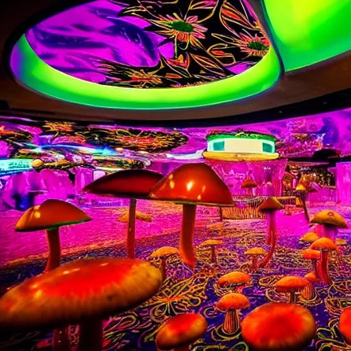 tripping on Psychedelic Mushrooms in a Las Vegas casino Stable