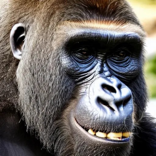 gorilla steals tourist's sunglasses at a zoo Stable Diffusion OpenArt