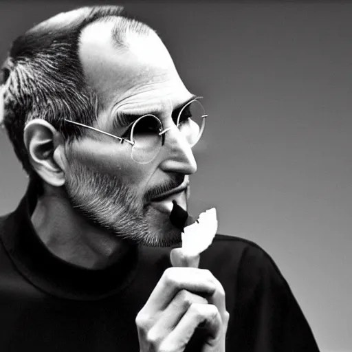 steve jobs eating a banana, realistic, 8k, Stable Diffusion