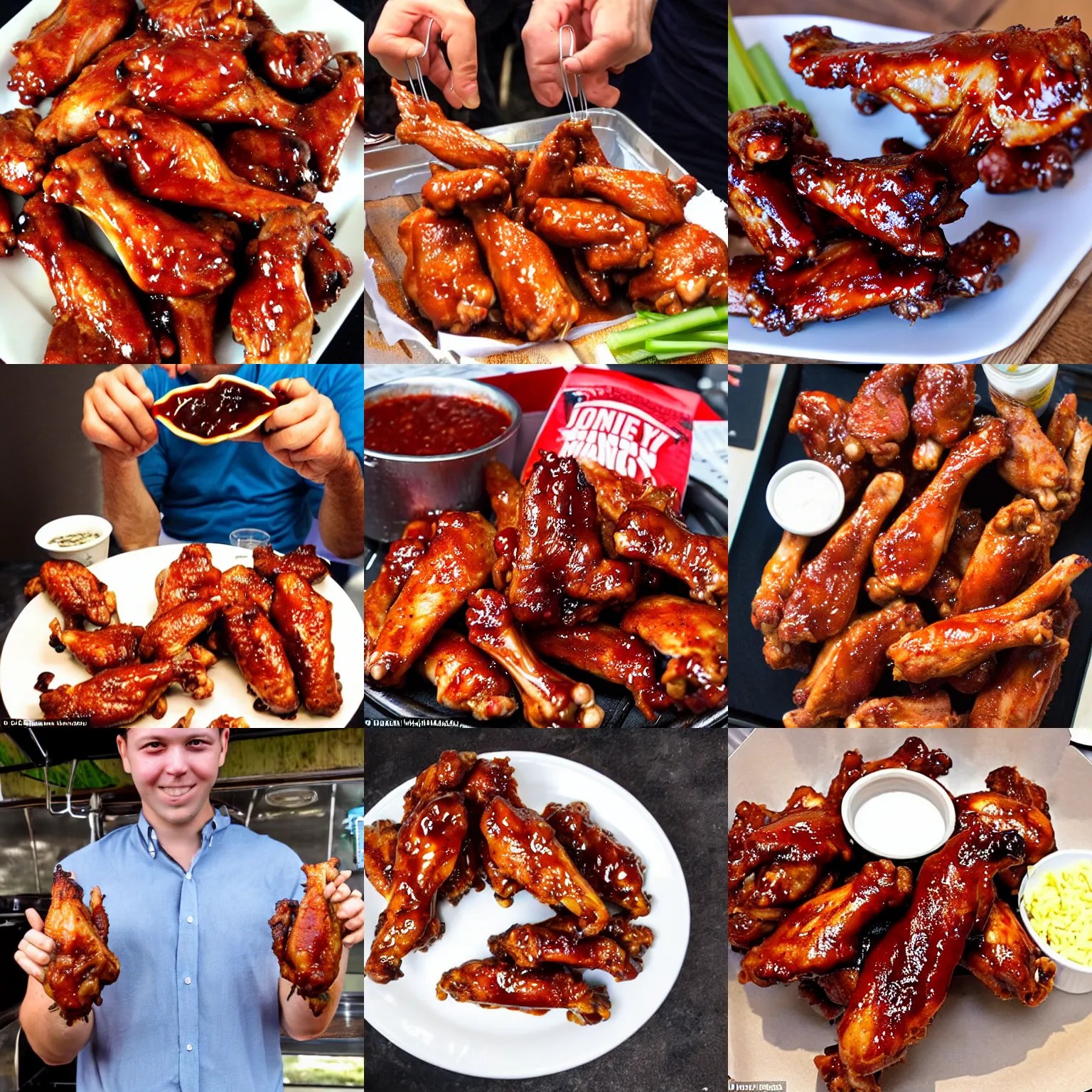 johnny has bbq chicken wings instead of thumbs on his Stable