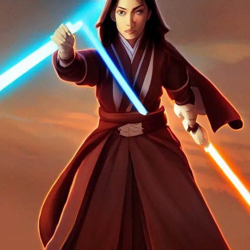 Portrait of Azula wearing Jedi robes, Legend of Korra, Stable