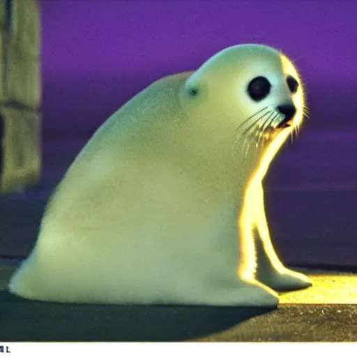 a baby harp seal in a dark alley, frank miller, dave Stable Diffusion