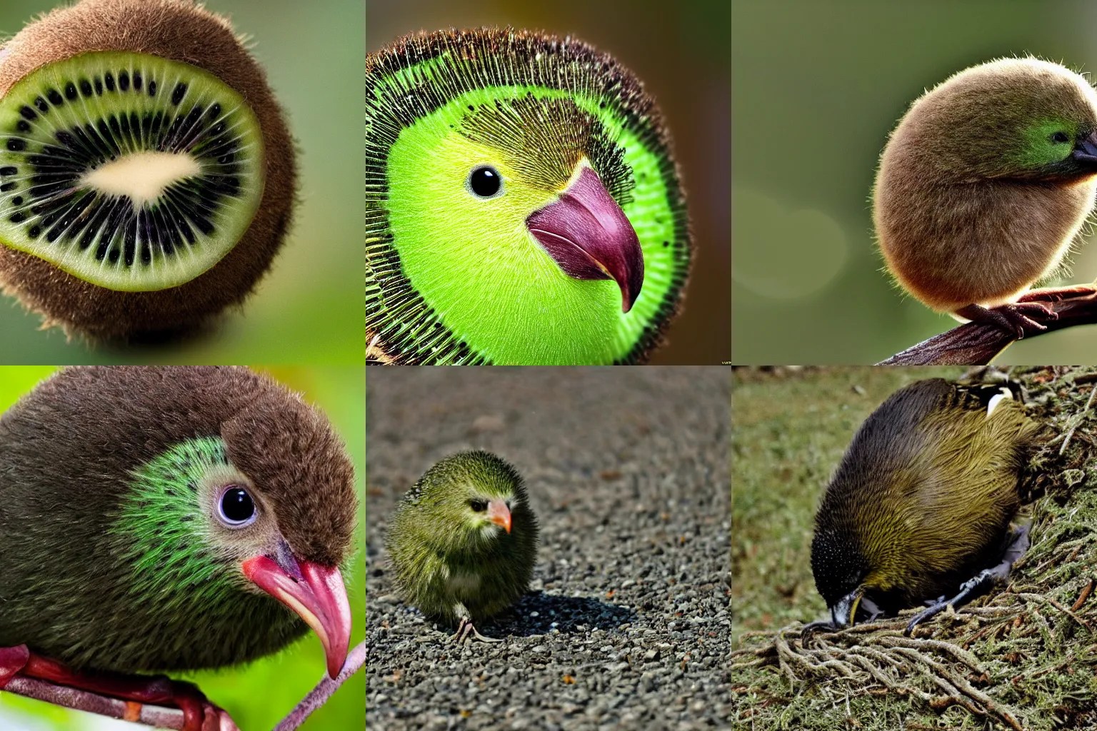 kiwi bird that looks like a kiwi fruit photo by suzi Stable Diffusion