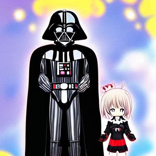 Darth Vader as a cute anime girl Stable Diffusion OpenArt