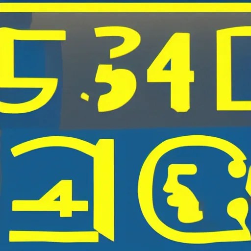yellow text with a black outline that says the number Stable