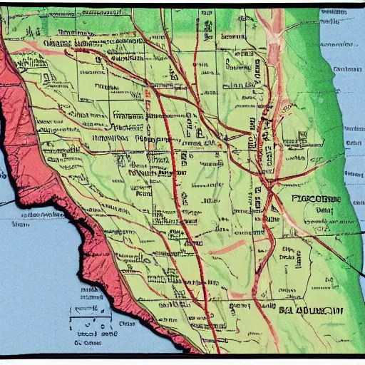 accurate map of oregon, driving directions from Stable Diffusion