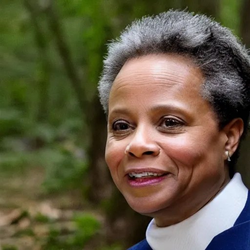 chicago mayor lori lightfoot spotted on woodland trail Stable