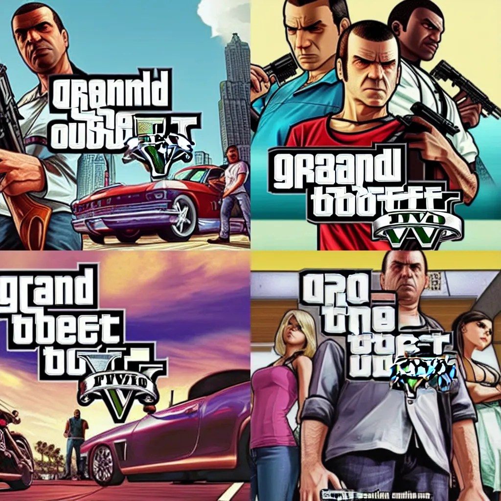 cover art for grand theft auto 6 Stable Diffusion