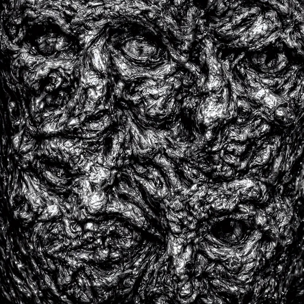 a huge monster from dark oily gelatinous substance, Stable Diffusion