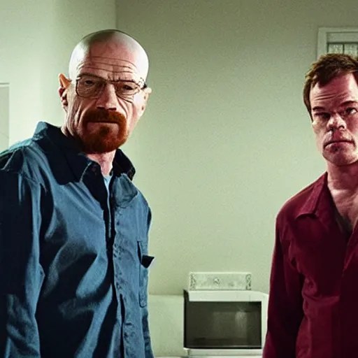 walter white and dexter hanging out together Stable Diffusion