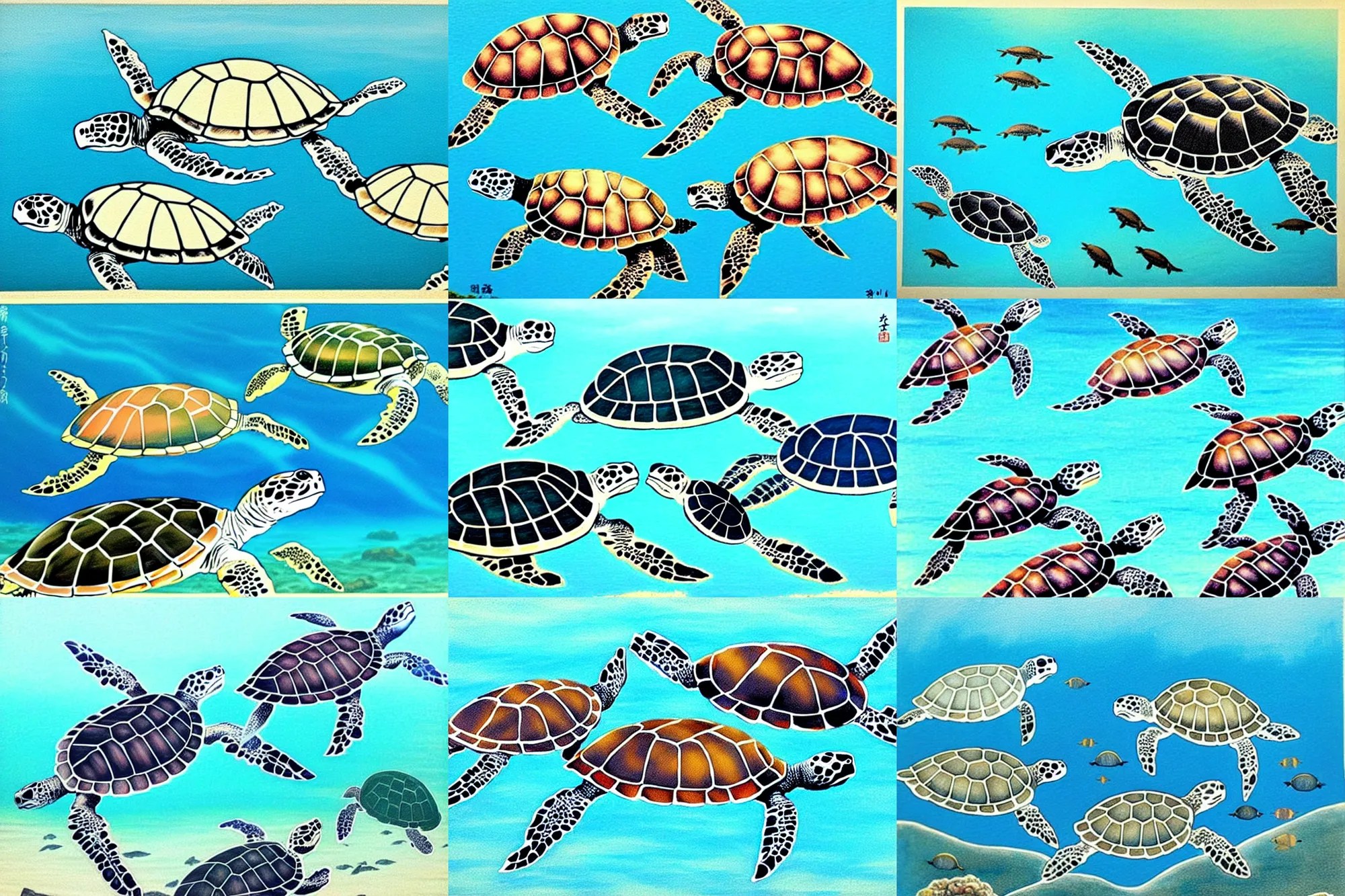 sea turtles swimming in the sea ) ) ) ) ) by Stable Diffusion OpenArt