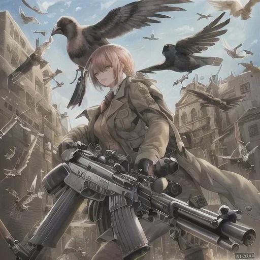Bird with a machine gun!