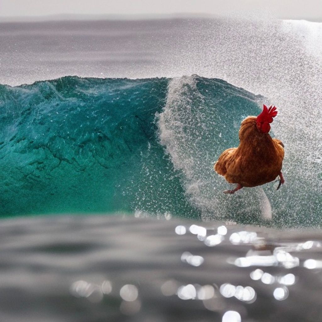 Mr Surfing Chicken!!! OpenArt