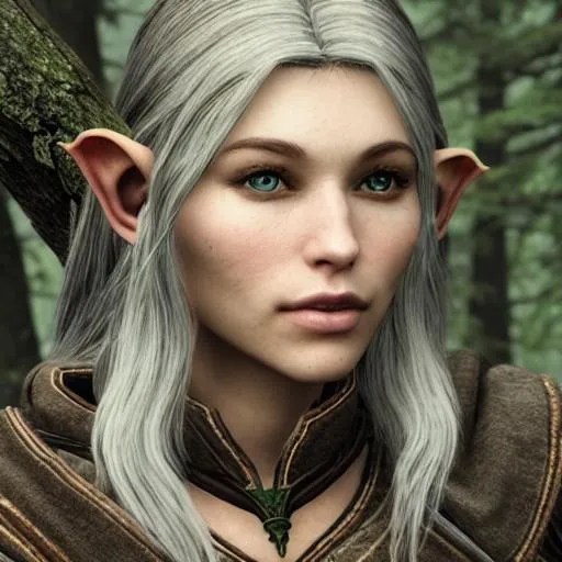 Woman, wood elf, 8k, Skyrim, woodland, beautiful, ph... OpenArt
