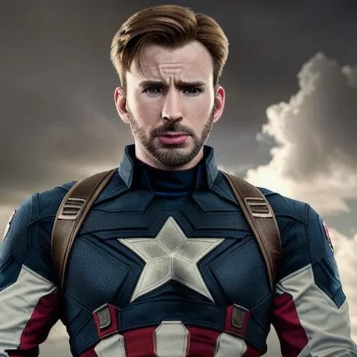 chris evans as captain america, 3D, fant...