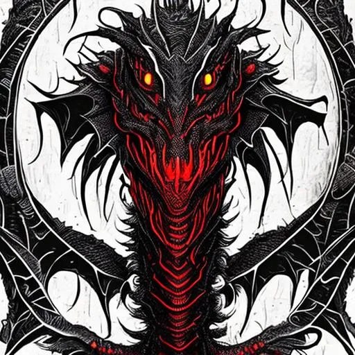Red eyes Black Dragon OpenArt