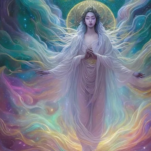 In this artwork, the representation of God takes the... OpenArt