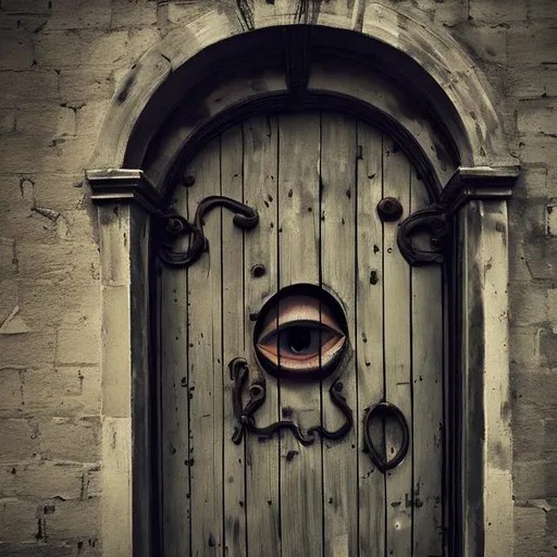 Door with one eye