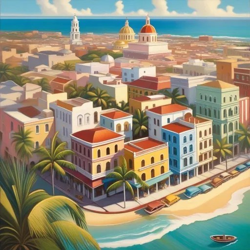 An Impresionist old san juan painting