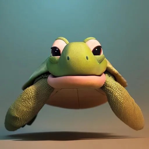 turtle, with a straw in its nose OpenArt