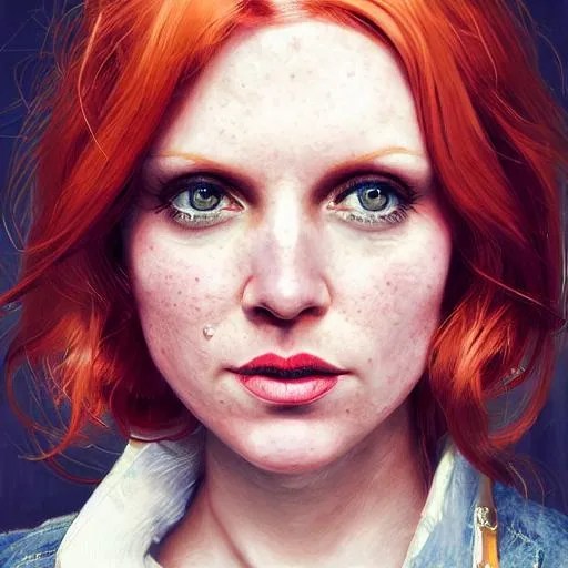 Portrait of Ginger Spice with redhair and with cute... OpenArt