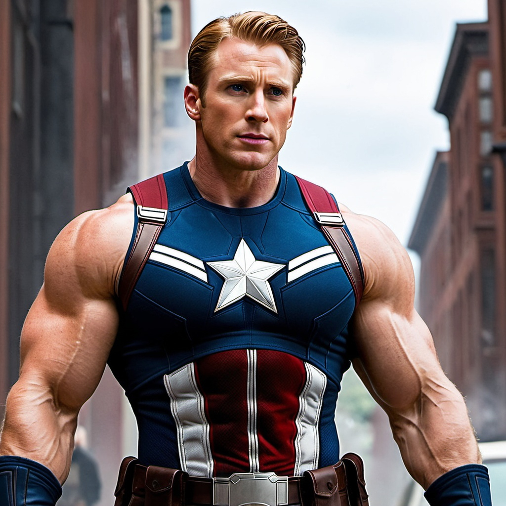 Steve Rogers, powerful, presence, physique, charisma...