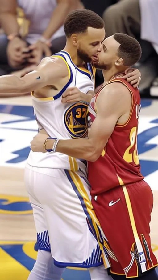 Lebrun James and Steph curry making out OpenArt
