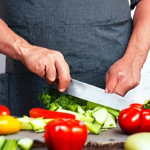 chef chopping vegetables OpenArt