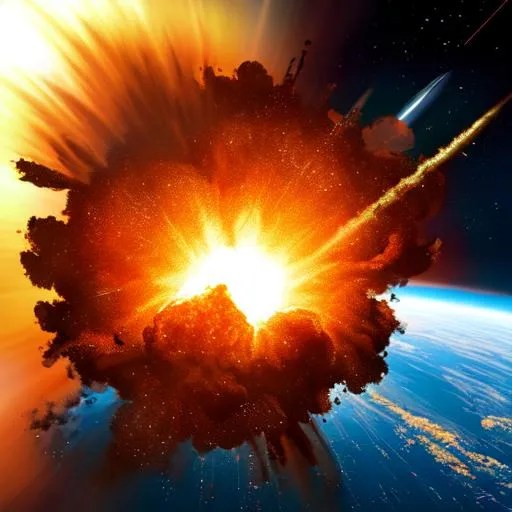 nuke exploding in outer space OpenArt