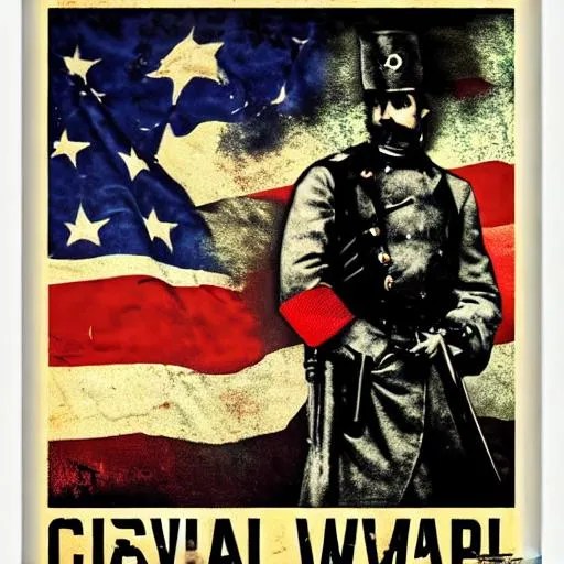 Civil War poster in the style of the armchair historian