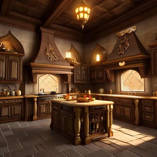 fantasy, kitchen interior, UHD, HD, 8K,