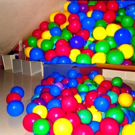 the backrooms filled with ball pit balls