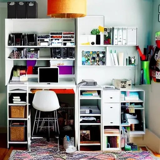 Artsy organized storage solutions ikea office with d... OpenArt