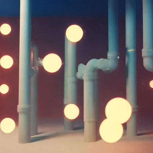 3d pipes screensaver with bubbles coming out of pipes OpenArt