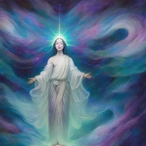 In this artwork, the representation of God takes the...