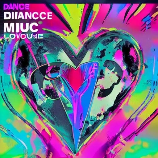 dance music cover art about love OpenArt