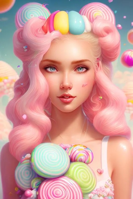 A beautiful candyland girl, made of jelly beans, lol...