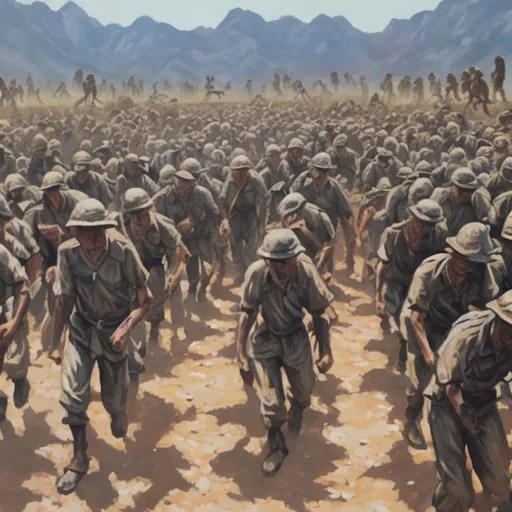 Bataan Death March in Acrylic
