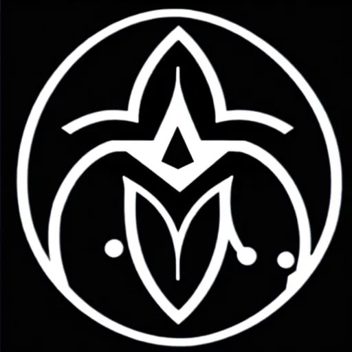 black and white, text, magic rune. clean lines, HD,... OpenArt