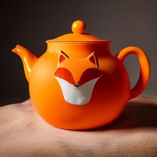 a hyper real photo teapot shaped of a orange blended... OpenArt