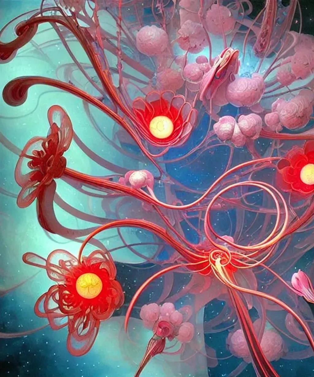 Large blooming ((iridescent ((((apple blossoms)))) b... OpenArt