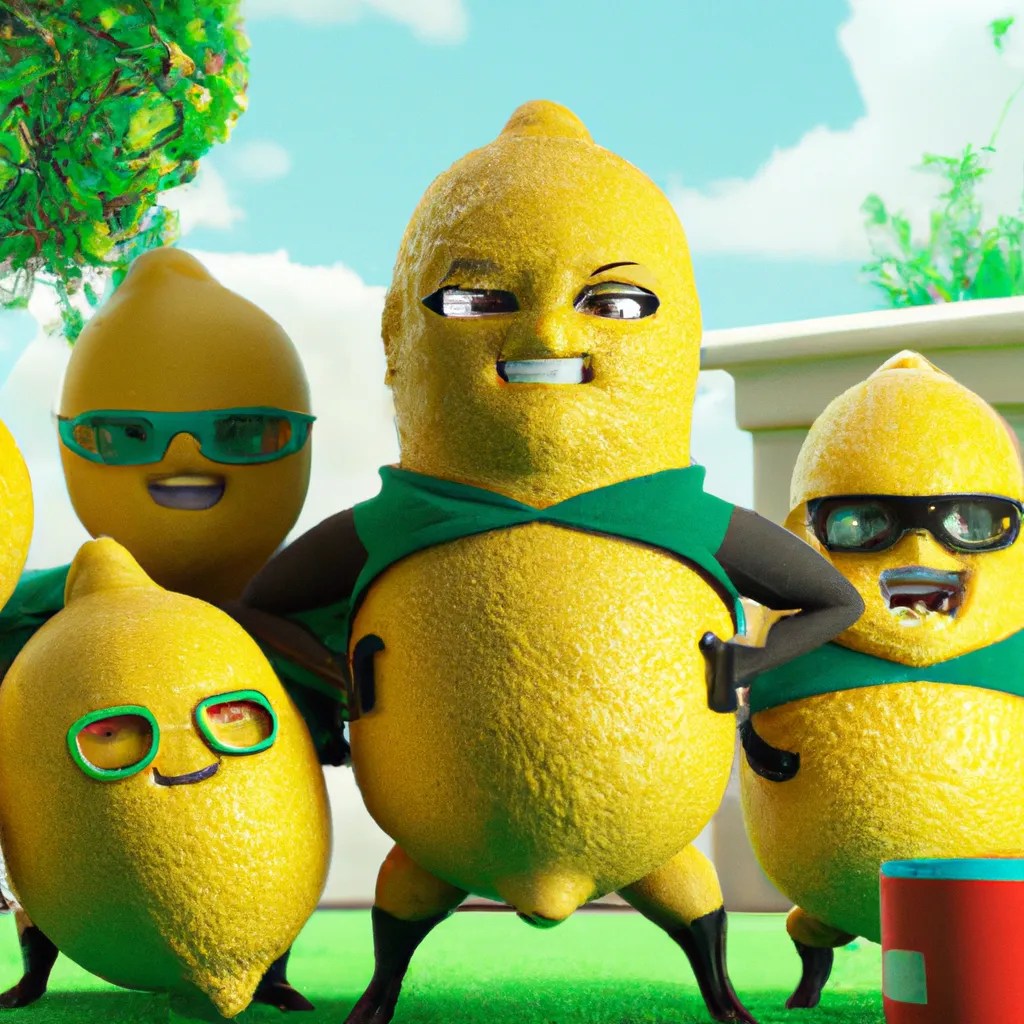 A photo of the lemon superhero squad,anthropomorphic... OpenArt